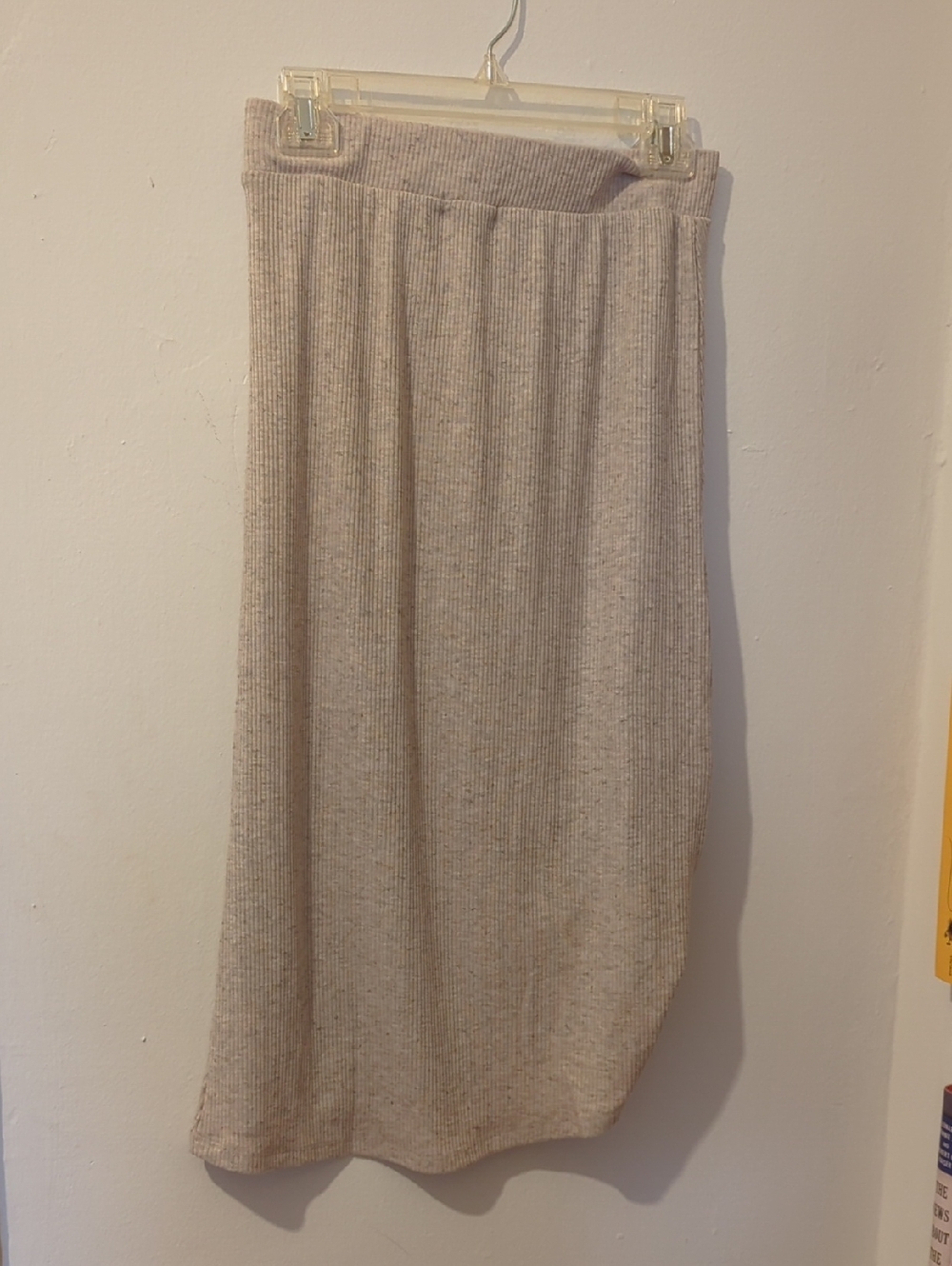 Ribbed Knit Midi Skirt with Side Knot -size S - Picture 2 of 3
